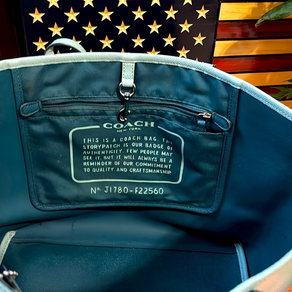 Coach blue ombré tote - Picture 5 of 8